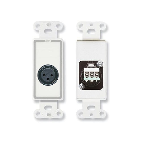 RDL DS-XLR3FC Series XLR 3-Pin Female Jack on Plate, Custom Engraving Option, Stainless Steel