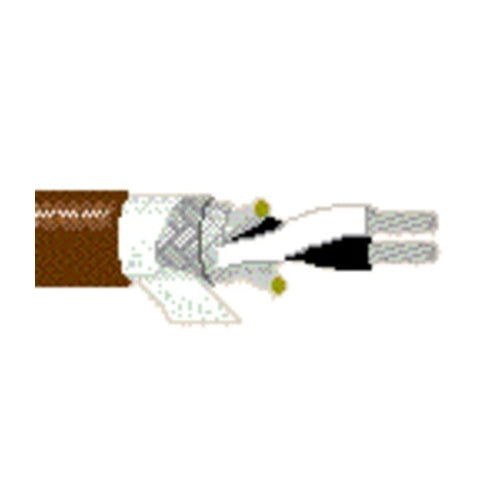 Belden 8408 001500 2-Conductor 16 AWG Microphone Cable, Rayon & TC Braid, CSPE Jacket, 500\', Brown
