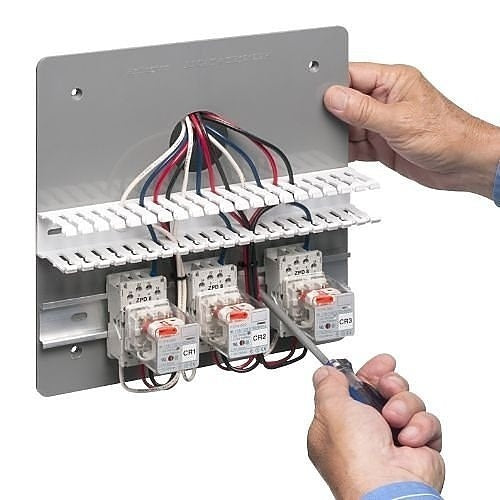 Arlington EB12126BP Heavy-Duty Non-Metallic Enclosure Box with Back Plate, 12 12 6\\", NEMA3R, Gray