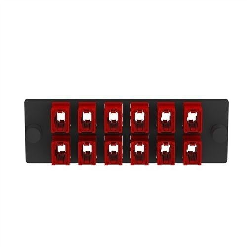 Panduit FAPH1224RDMPO Opticom 100G MPO Fiber Adapter Panel, 12-Port