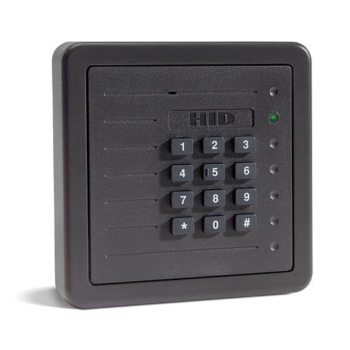 Kantech HID-PR5355KP HID ProxPro Reader with Integrated Keypad, KSF/ 26-bit Weigand, Gray Image of KW-HIDPR535K
