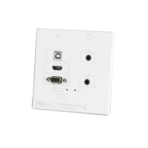 AVPro Edge AC-MXNET-1G-EWP MXNet 1G Series Wall Plate Encoder with HDMI Input, POE, White