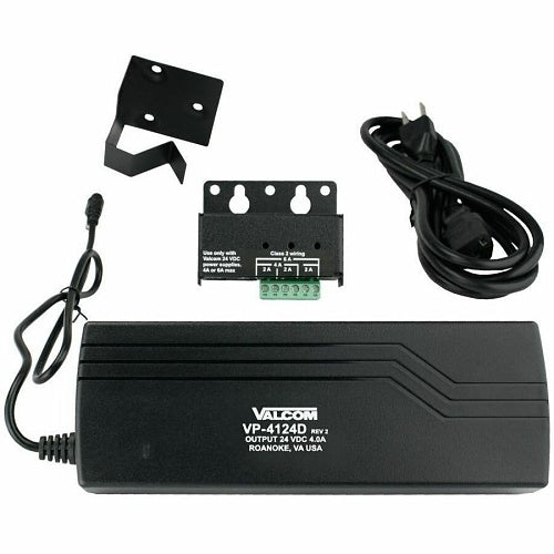 Valcom VP-4124D Indoor 4A 24V Power Supply, Black