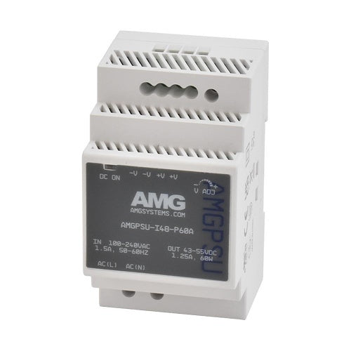 AMG Systems AMGPSU-I48-P60A Industrial Power Supply with DIN-Rail Mounting, 52VDC, 60W