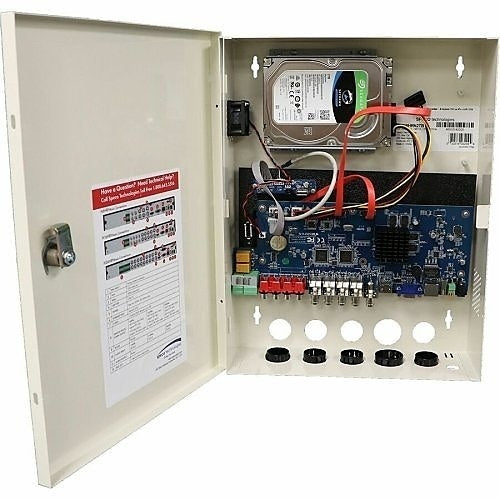 Speco H6WHRN 2MP 6-Channel Wall Mount Hybrid DVR, 8TB HDD