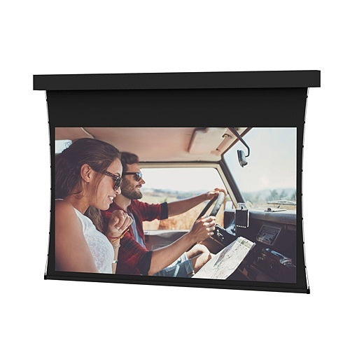 Da-Lite 99938 Ceiling / Wall Mounted Electric Screen with Wooden Case and Trim, 16:9 HDTV, HD Progressive ReView 0.9, 120V, 220\\" Screen, TAA Compliant