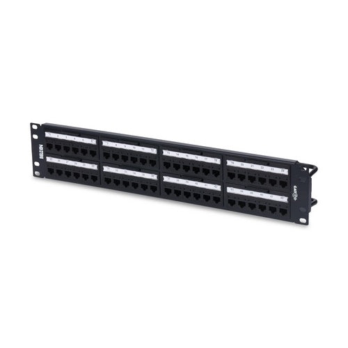 Belden RV6PPF2U48BK CAT6 Plus REVConnect 48-Port Loaded Patch Panel, 2U RMS, Black