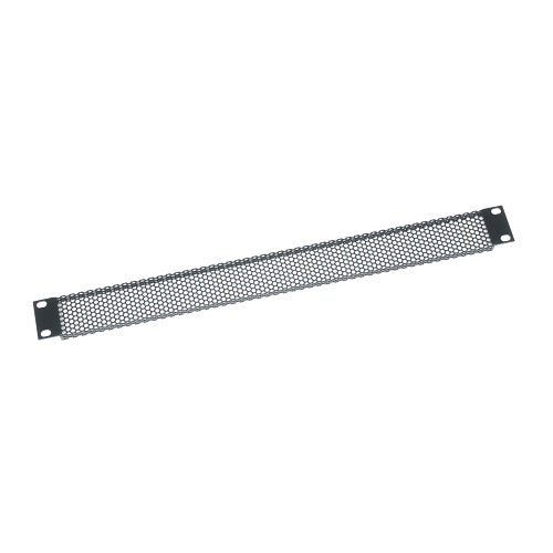 Middle Atlantic VT1 1U RMS Vented Rack Panel, Perforated with 64% Open Area, Black Powder Coat