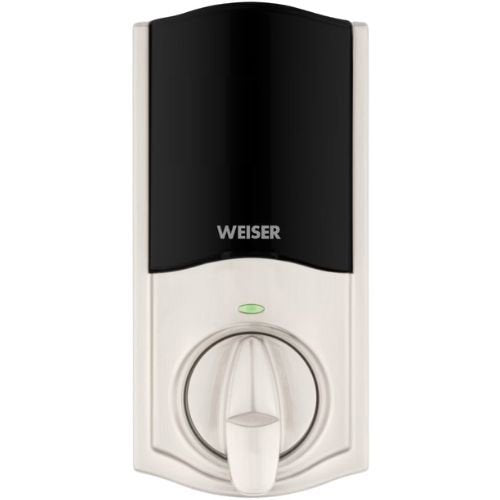 Weiser 9GED18005-001 Z-Wave 700 LR Push Button Traditional Deadbolt Smart Lock, Satin Nickel