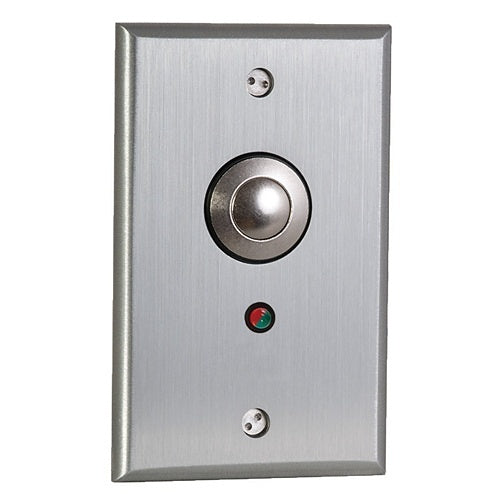 Camden CM-9080-7612 Vandal-Resistant Push Exit Switch with 12V Bi-Color LED, DPDT, 3-Wire