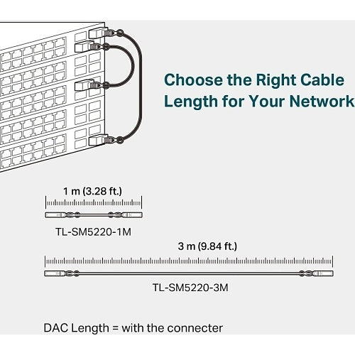 TP-Link TL-SM5220-1M 10G SFP+ Direct Attach Cable, 1m, Black