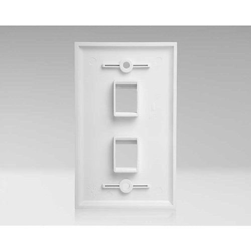 Jonard Tools K-W2/10 Single Gang Keystone 2-Port Wall Plate, 10-Pack