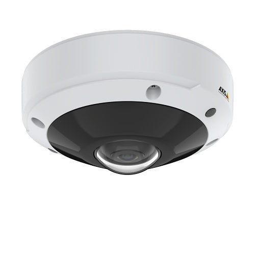 AXIS M3077-PLVE 6MP Outdoor Vandal Resistant 360° Panoramic Fixed Dome IR WDR IP Camera, 1.56mm Lens, White