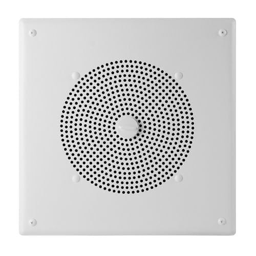 Valcom V-1920C One-Way Square Ceiling or Wall 45 Ohms Speaker, White