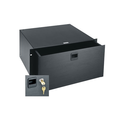 Middle Atlantic D5LK Rackmount Drawer with Lock, 5U RMS, Anodized, Black Brushed