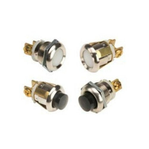 Edwards Signaling Low Voltage Panel Mount Push Button Snap Fit Protruding Center White