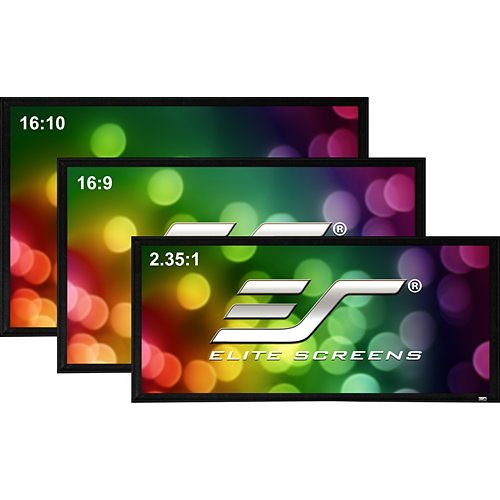 Elite Screens Sable Frame Series CineWhite 100\\" 16:9 4K Ultra HD Wall Mount Fixed Frame Projector Screen