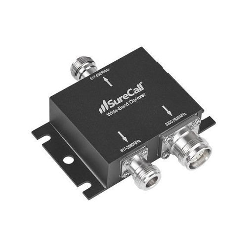 SureCall SC-DPLX-UWB Ultra Wideband 2-Way Diplexer with DC Bypass for Cellular Signal Booster Systems