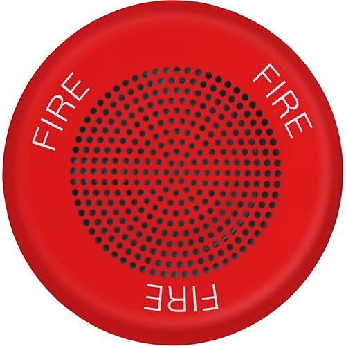 Eaton ELFHNRC Wheelock Eluxa Low Frequency Horn, Ceiling, FIRE Lettering, 24V, Indoor, Red