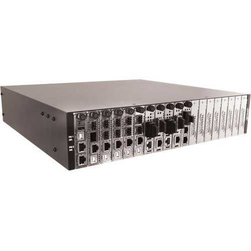 Lantronix ION219-A-NA Network Switch, 19 Slot Chassis with AC Power
