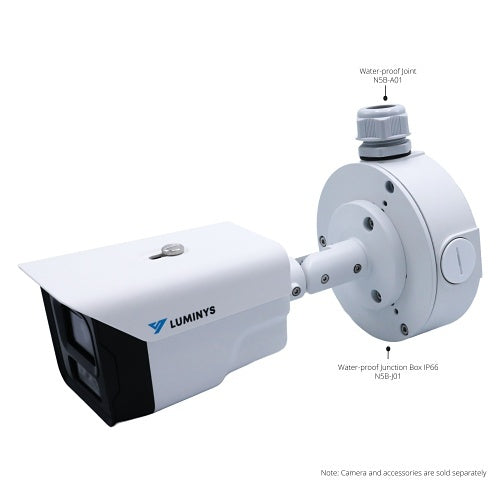 Luminys N4B-8VA2 N4 Mainstream Series 8 MP LumiNightKing IP Bullet Camera with 2.8 mm Lens, White-Light LEDs, IP66, PoE/DC