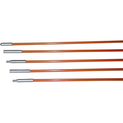 BES Fiberfish II 3/16 Inch Diameter, Plastic Coated, 6 Foot Orange Rod Kit Image of 2E-PCF207