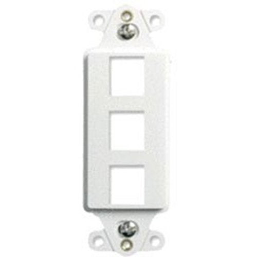 Legrand-On-Q 3-Port Decorator Outlet Strap, 10-Pk, White Image of H4-WP3413W10