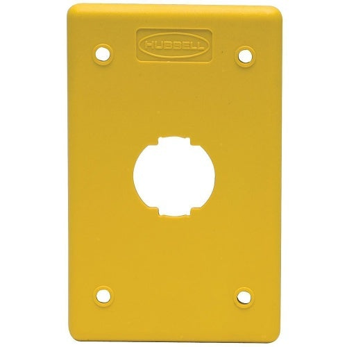 Hubbell HI124PY HI-IMPACT Faceplate Non-M, 1G, 2-Port, Yellow