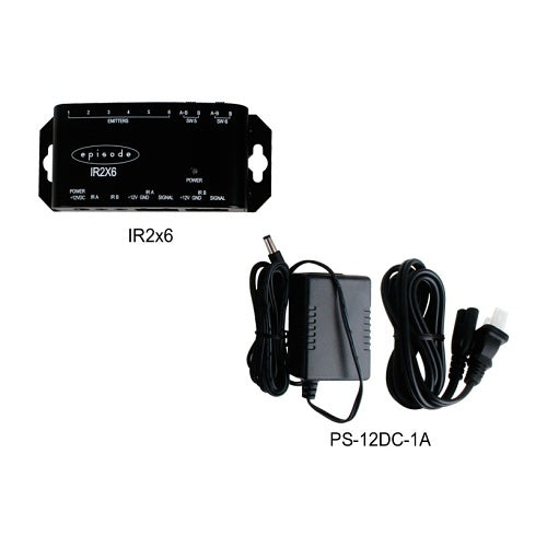 Episode KIT-IR-RPTR-2X6 Electronics 2x6 IR Repeater with Power Supply, Kit