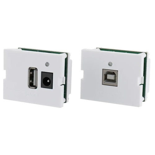 Hubbell IMU11015W USB Connector, 2.0 TR/TX Kit, A/B, 110-Terminals, 1.5U, White