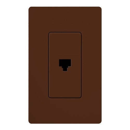 Lutron SC-PJ-SI Satin Colors 1-Socket Telephone Faceplate, Sienna
