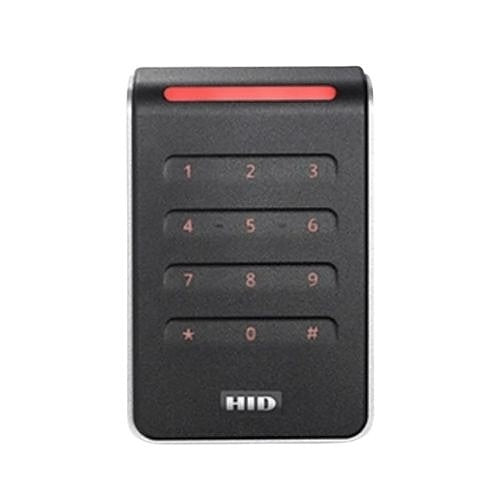 HID 40KHNKS-03-0005HB Signo 40K PIV Reader with Keypad, Pigtail Connection, Custom Profile, FICAM and BAA Certified, Black with Silver Trim
