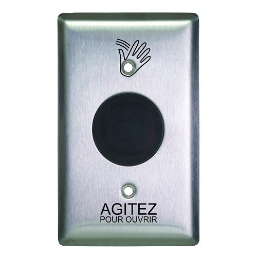 Camden CM-331/41FS Wired Touchless Switch, with Built-in Door Control, 1 Relay, Hand Icon and 'Wave to Open' Text