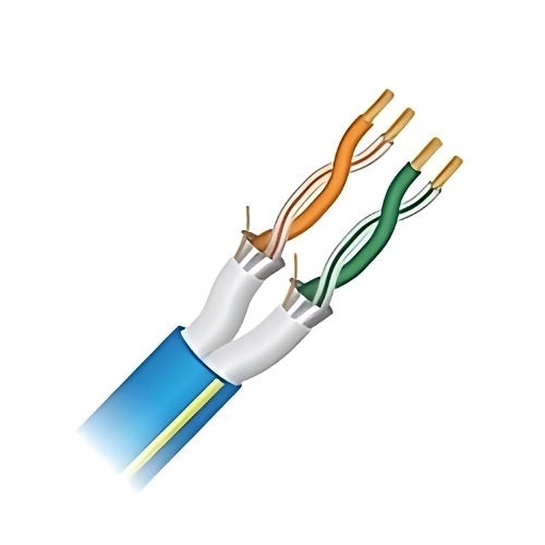 Paige 454939ABLYL 18 AWG 2-Pair Stranded Shielded Cable, 500\' Box, Blue