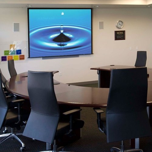 Draper 139034U 184\\" Access Electric Projection Screen with Low Voltage Motor, HDTV, Matt White XT1000E