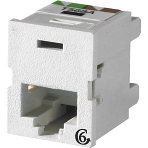 Ortronics TJ600-88 Clarity 6 TracJack, T568A/B, 180 degree, Cloud White Image of OR-TJ60088