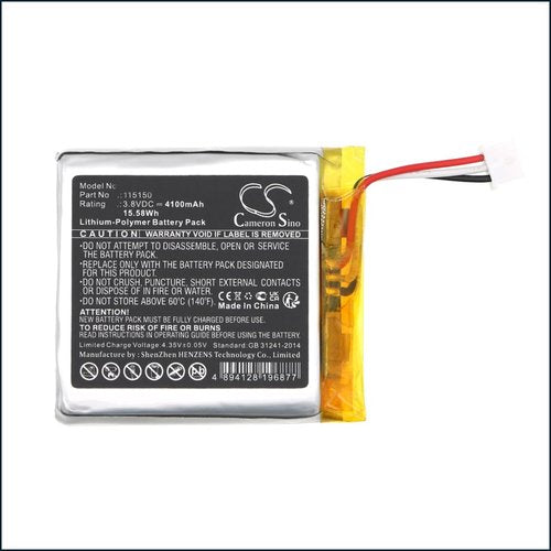 2GIG 2GIG-TOUCH-BATT Rechargeable Lithium Polymer Backup Battery for GC Touch Series Security Systems