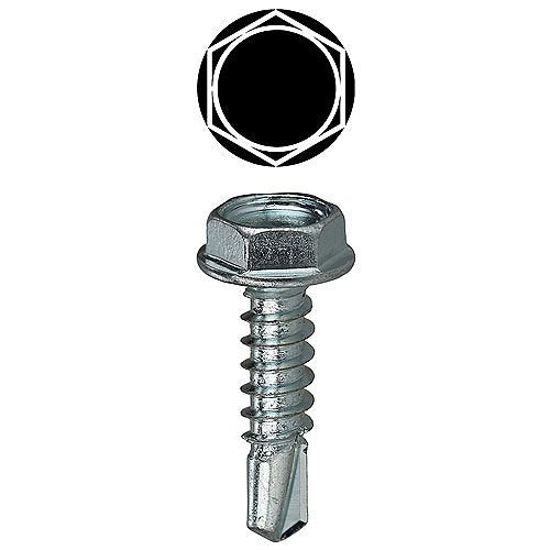 Dottie #10 x 1\'\' Hex Washer Head Self Drilling Screw Image of LH-TEKHW101