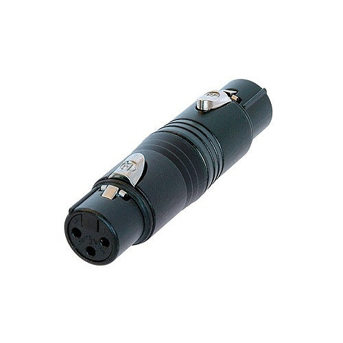 NEUTRIK NA3FF-B 3-Pole XLR Female 3-Pole XLR Female Gender Conversion Adapter, Black