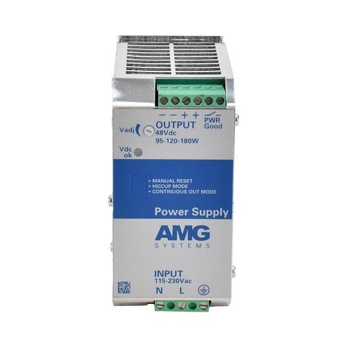 AMG Systems AMGPSU-I48-P145 Industrial Power Supply with DIN-Rail Mounting, 48VDC, 145W