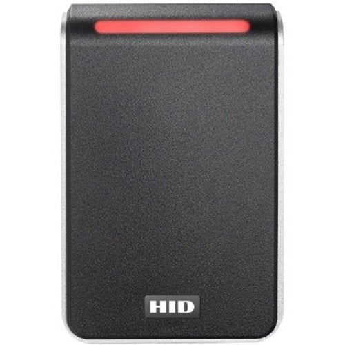 HID 40NKS-T2-005NTU HID HU-40NKT5NTU Signo 40 Contactless Smartcard Reader, Multi-Technology, Mobile Ready, Wall Switch Mount, Black with Silver Trim