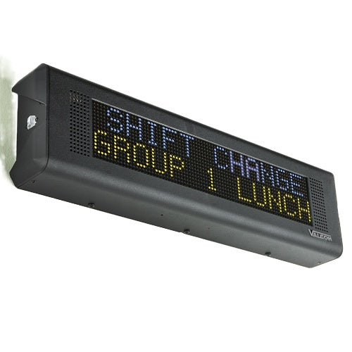 Valcom VL520BK-F-FC-IC IP Text Sign with Speaker and Flashers, 7-Color, 20\\" Wide, InformaCast, Black