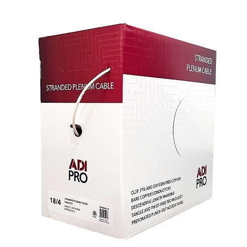 ADI PRO RN-88SR110 18/4 Stranded Plenum Shielded Cable, CL3P, 1000\' Express Box, Off White