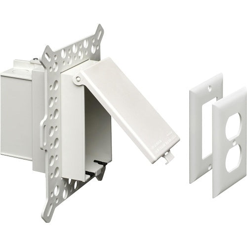 Arlington DBVMA1WGC Low Profile InBox for Foam Wall Systems, 1-Gang, 2.75-5\\", White