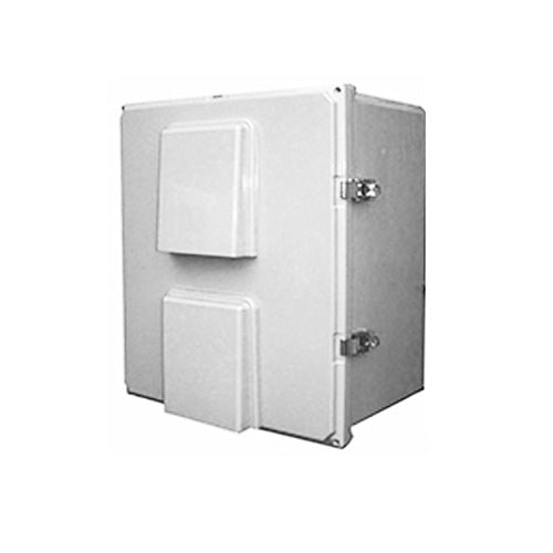 Mier BW-FC16147 NEMA Type 3R Outdoor Polycarbonate Electrical Enclosure with Thermostat and Fan, Solid Door, 16\\" 14\\" 7\\", Gray