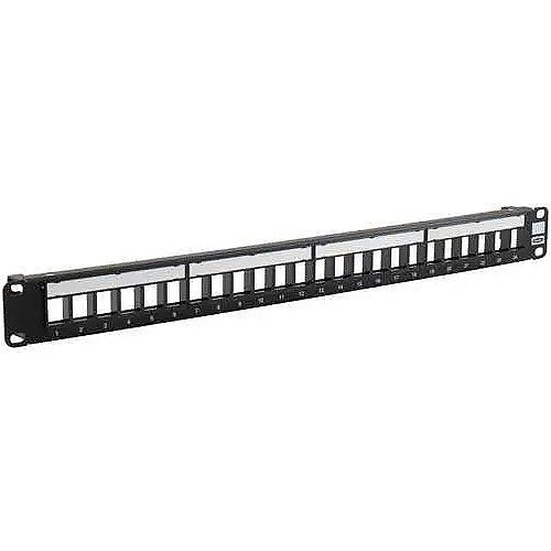 Hubbell HPJ24 Patch Panel, Jack, Unloaded, 24-Port, 19\\" W X 1.75\\" H Image of 40-HPJ24