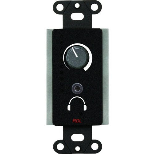 RDL DB-HPA3 3.5W Audio Power and Headphone Amplifier, Wall-Mounted with 2 Outputs, Black Image of RL-DBHPA3