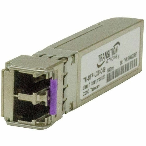 Lantronix TN-SFP-LX8-C49 MSA Compatible CWDM SFP Module, 1000Base-LX/Fiber Channel 1x Singlemode (LC) with DMI 1490nm, 80km