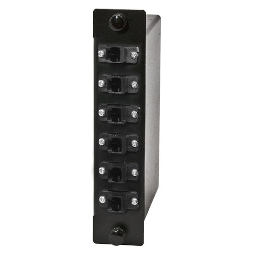 Hubbell OCRJ50 12-Adapter Plug and Play Cassette, Black