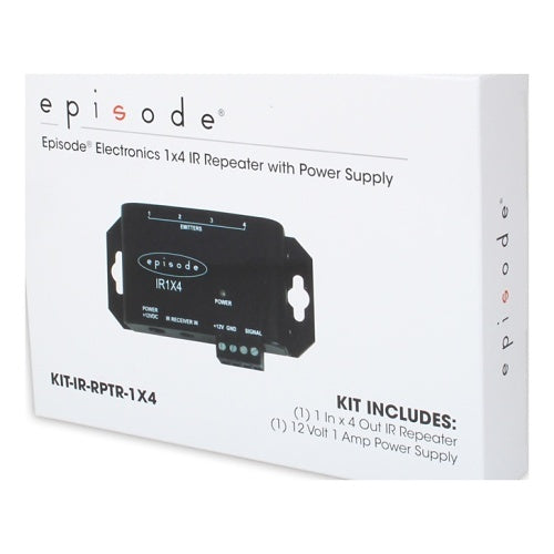 Episode KIT-IR-RPTR-1X4 Electronics 1x4 IR Repeater with Power Supply Kit